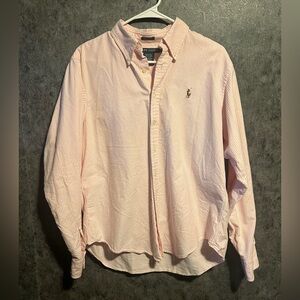 Ralph Lauren Polo Women’s Pink Striped Button Down Shirt